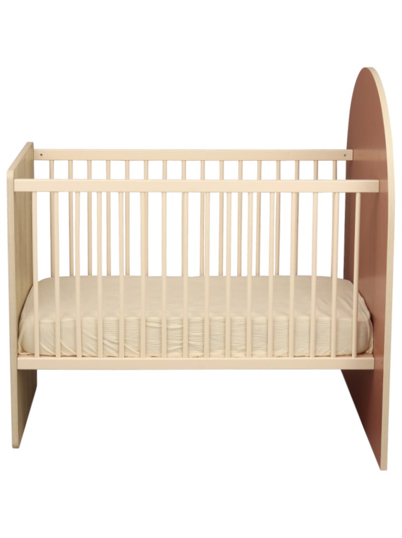 Cuna convertible de 120x60 a 90x190 - decoración en madera de roble sepia, forma de - SAUTHON Rojo - Kiabi