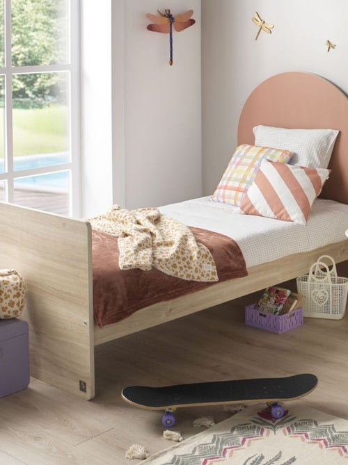 Cuna convertible de 120x60 a 90x190 - decoración en madera de roble sepia, forma de - SAUTHON - Kiabi