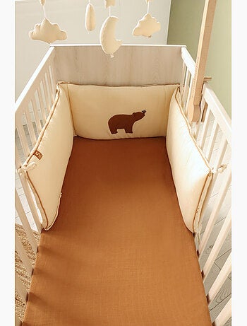 Cuna de 120 x 60 cm con patas - acabado en madera de haya - SAUTHON
