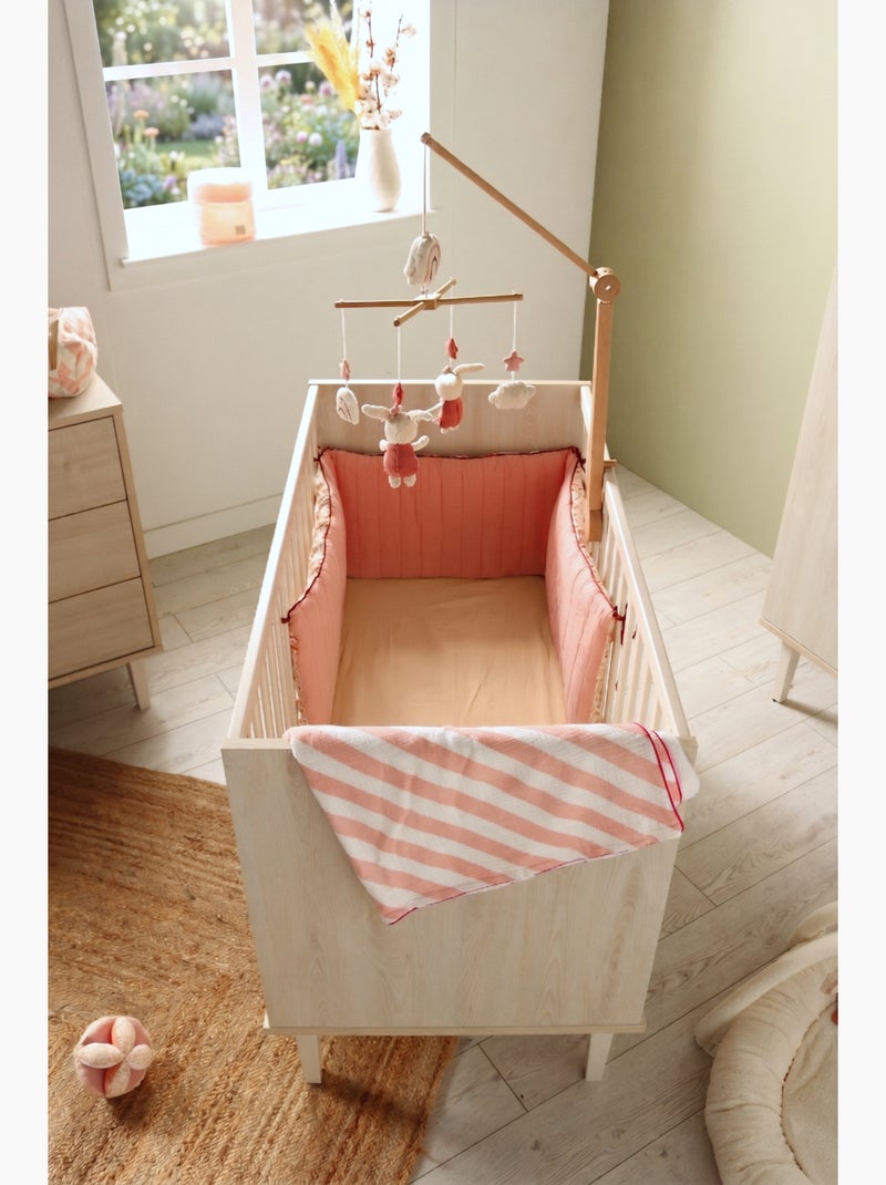 Cuna de 120 x 60 cm con patas - acabado en madera de haya - SAUTHON Beige - Kiabi