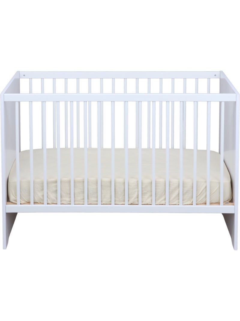 Cuna de 120 x 60 con cabeceros de paneles blancos - BABYPRICE Blanco - Kiabi