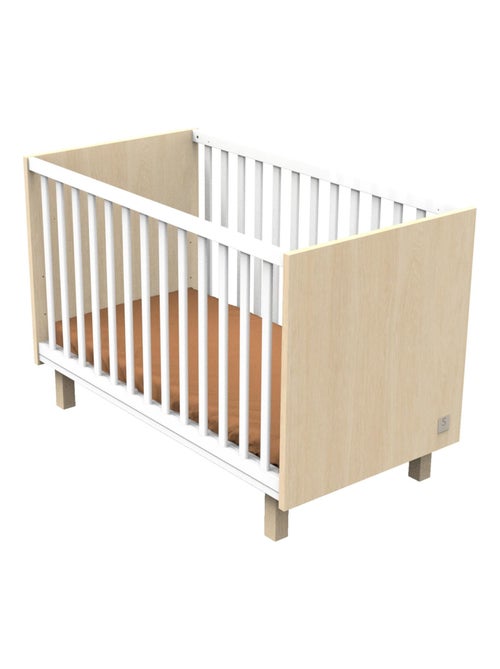 Cuna de 120x60 con patas de roble aterciopelado y balaustres - SAUTHON - Kiabi