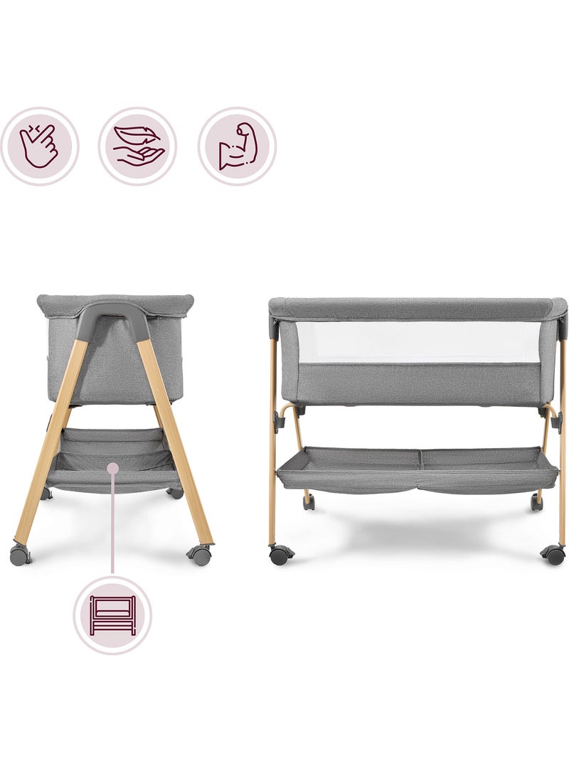 Cuna de bebé independiente con colchón y cama de viaje plegable – hypermotion Gris - Kiabi