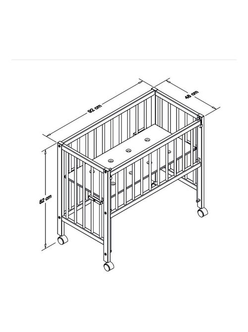 Cuna de colecho blanca con barreras deslizantes, sophie | Tissi - Kiabi