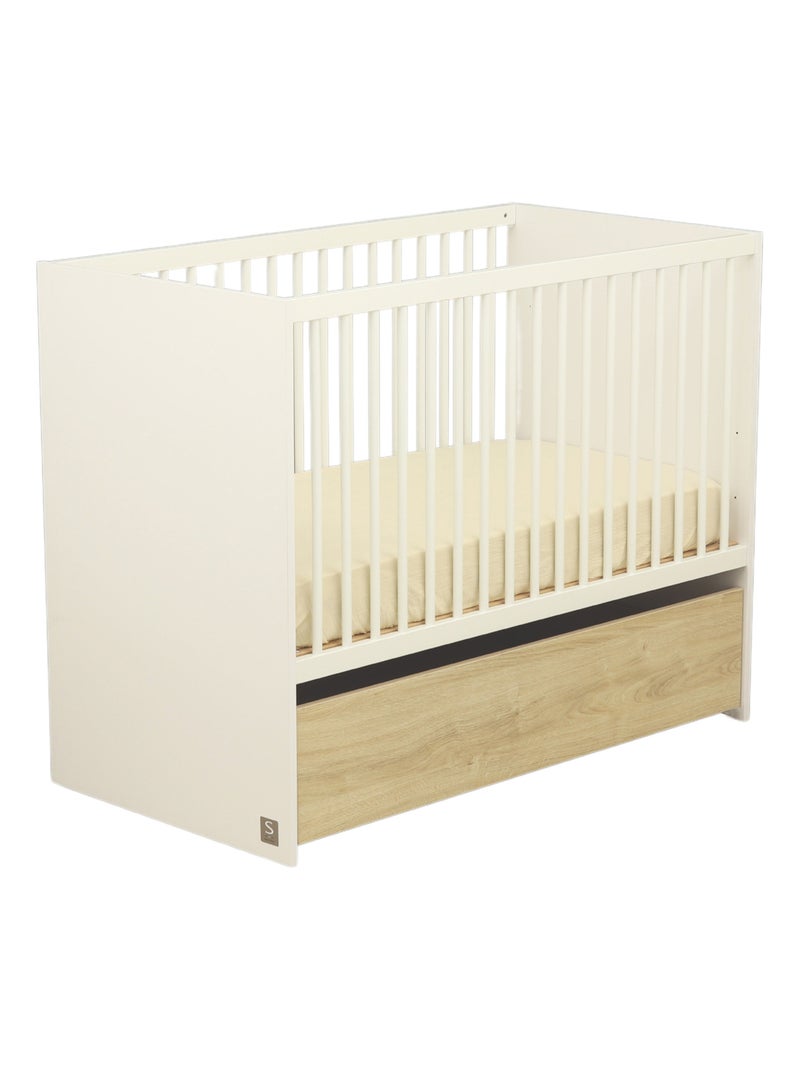 Cuna de láminas 120x60 con cabezales - SAUTHON Blanco - Kiabi