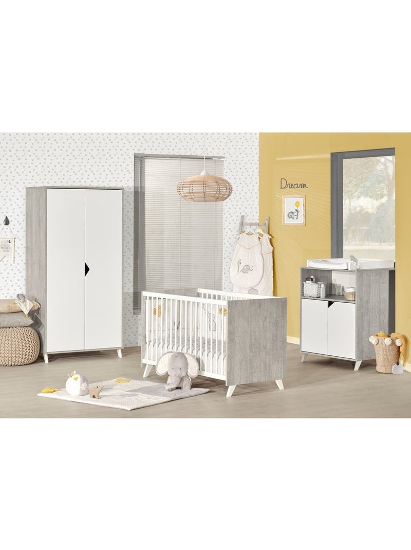 Cuna de madera - babyprice Blanco Gris - Kiabi