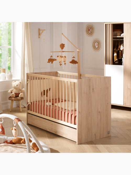 Cuna de madera, 120x60cm, decoración roble - SAUTHON - Kiabi Cuna de madera, 120x60cm, decoración roble - SAUTHON - Kiabi