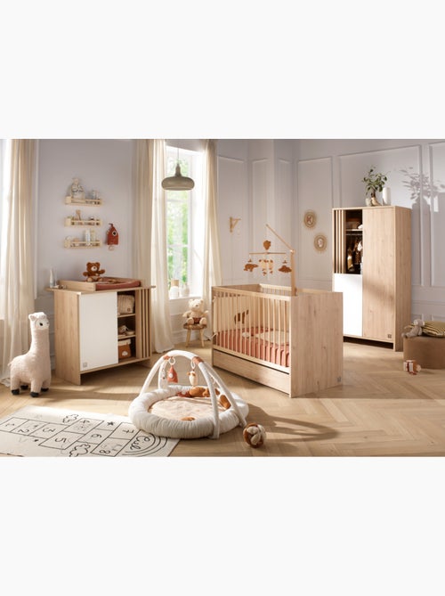 Cuna de madera, 120x60cm, decoración roble - SAUTHON - Kiabi Cuna de madera, 120x60cm, decoración roble - SAUTHON - Kiabi