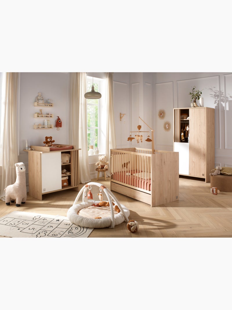 Cuna de madera, 120x60cm, decoración roble - SAUTHON Marrón - Kiabi