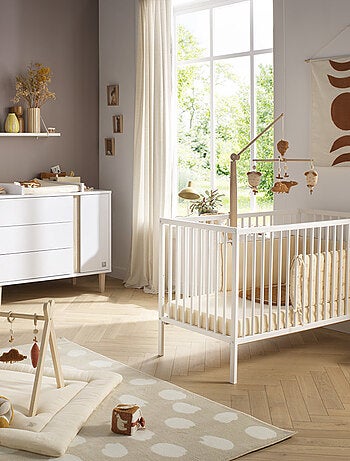 Cuna de madera con listones con colchón de - BABYPRICE
