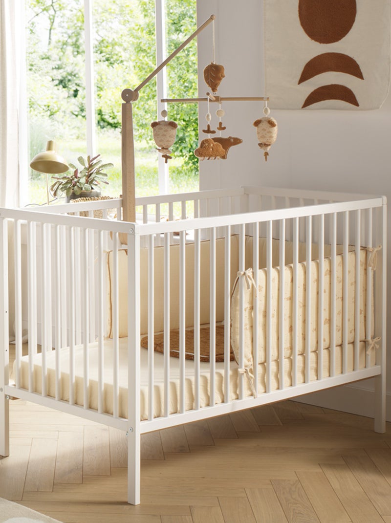 Cuna de madera con listones con colchón de - BABYPRICE Blanco - Kiabi