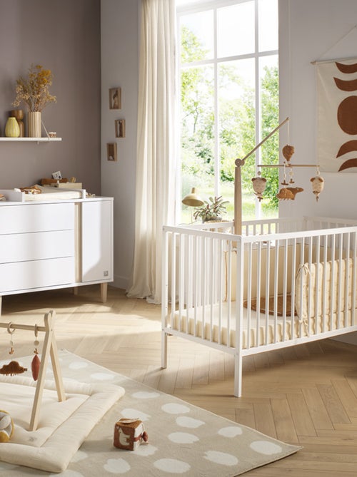 Cuna de madera con listones con colchón de - BABYPRICE - Kiabi