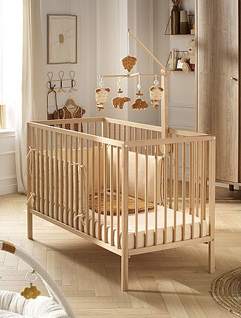 Cuna de madera con listones con colchón de - BABYPRICE