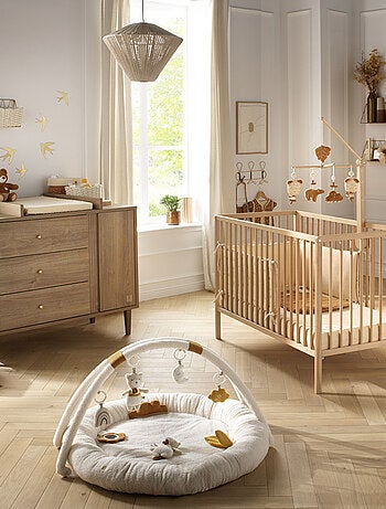 Cuna de madera con listones con colchón de - BABYPRICE