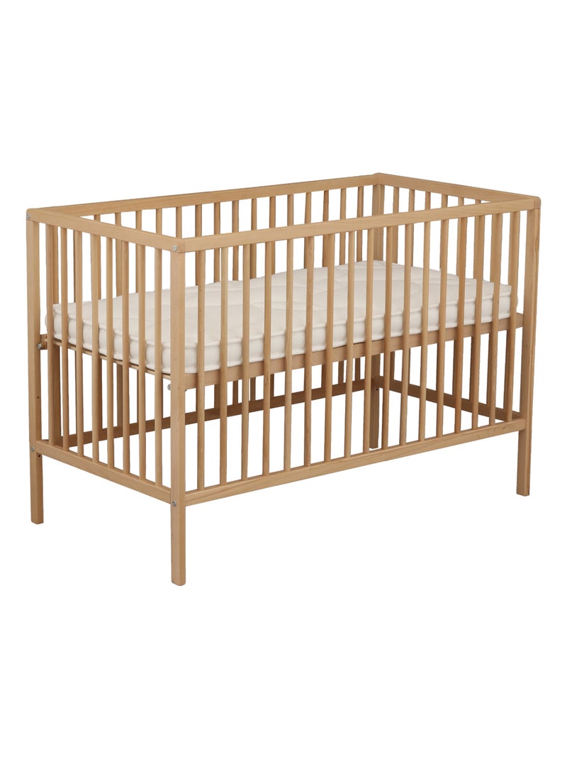 Cuna de madera con listones con colchón de - BABYPRICE Marrón - Kiabi