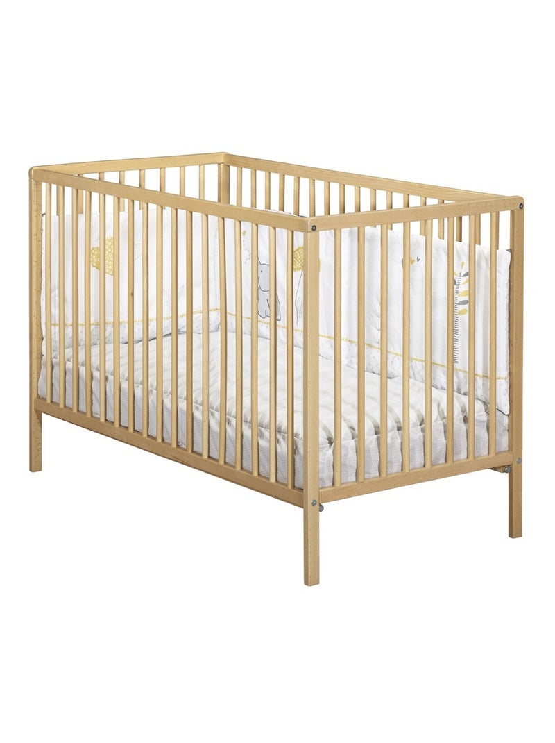 Cuna de madera con listones con colchón de - BABYPRICE Marrón - Kiabi