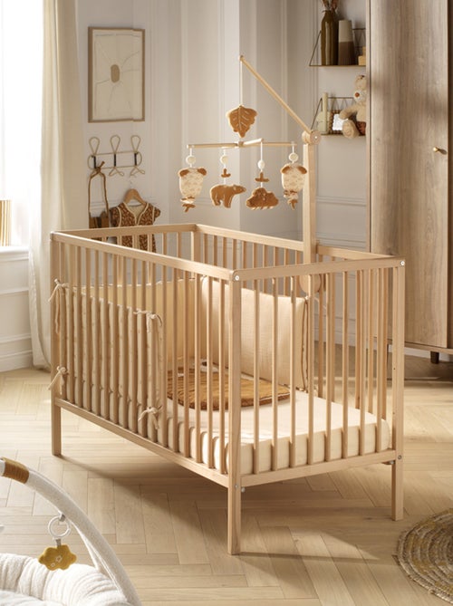 Cuna de madera con listones con colchón de - BABYPRICE - Kiabi