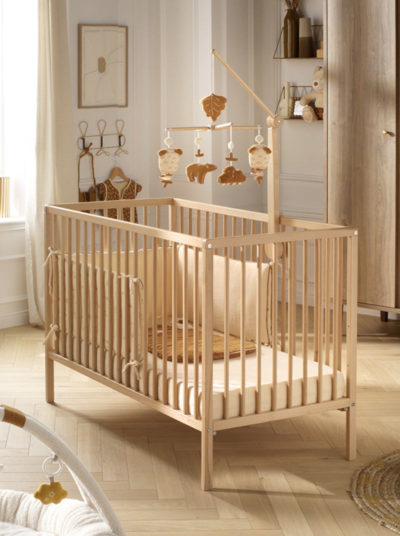Cuna de madera con listones con colchón de - BABYPRICE Marrón - Kiabi