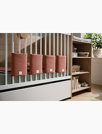 Cuna de madera de 120x60 convertible en 90x190 con cambiador y - BABYPRICE