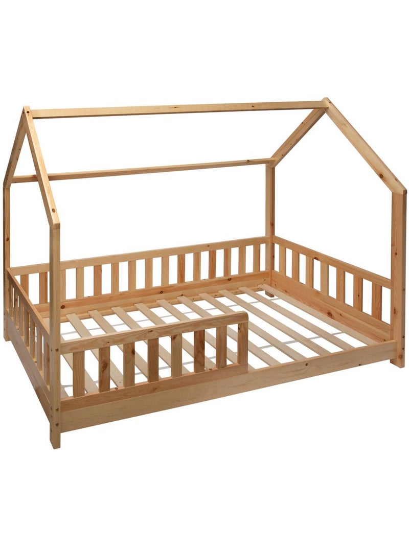 Cuna de madera para niños bosco 90x190cm Madera natural - Kiabi