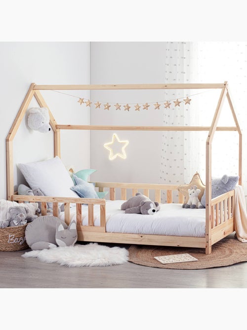 Cuna de madera para niños bosco 90x190cm - Kiabi Cuna de madera para niños bosco 90x190cm - Kiabi