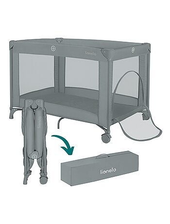 Cuna de viaje 2 en 1 LIONELO Amelie - Parque infantil - Ligera - Ruedas - 0-36 meses - Bolsa incluid