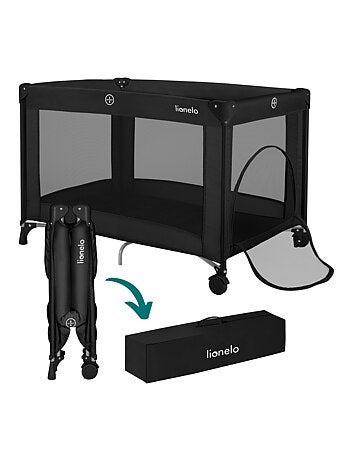 Cuna de viaje 2 en 1 LIONELO Amelie - Parque infantil - Ligera - Ruedas - 0-36 meses - Bolsa incluid