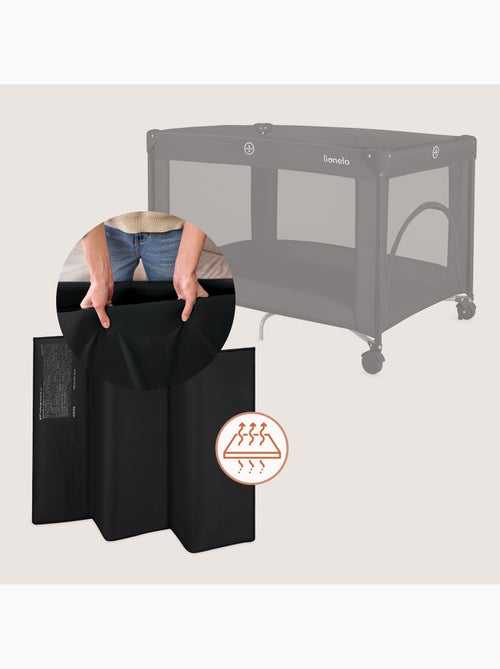 Cuna de viaje 2 en 1 LIONELO Amelie - Parque infantil - Ligera - Ruedas - 0-36 meses - Bolsa incluid - Kiabi