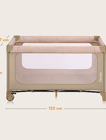 Cuna de viaje 2 en 1 LIONELO Jasmin - Parque infantil - Plegado rápido - Ruedas - 0-36 meses - Bolsi