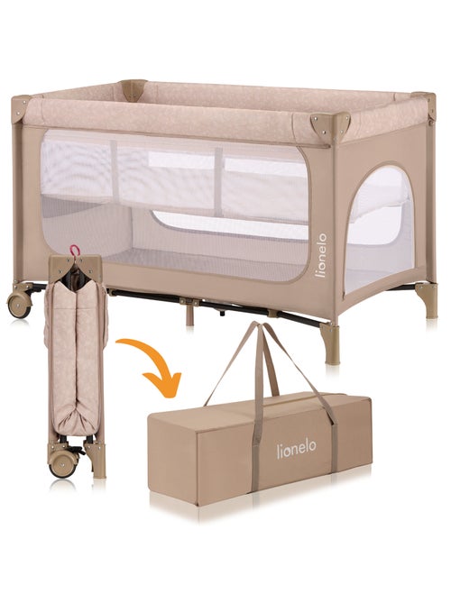 Cuna de viaje 2 en 1 LIONELO Jasmin - Parque infantil - Plegado rápido - Ruedas - 0-36 meses - Bolsi - Kiabi