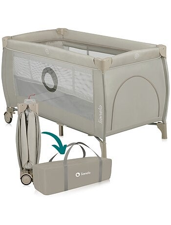 Cuna de viaje 3 en 1 LIONELO Stefi Plus - Parque infantil - Colchón de alta densidad - Ruedas - 0-36