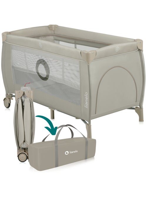 Cuna de viaje 2 en 1 LIONELO Stefi Plus - Parque infantil - Colchón de alta densidad - Ruedas - 0-36 - Kiabi