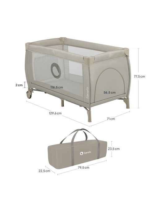 Cuna de viaje 2 en 1 LIONELO Stefi Plus - Parque infantil - Colchón de alta densidad - Ruedas - 0-36 - Kiabi