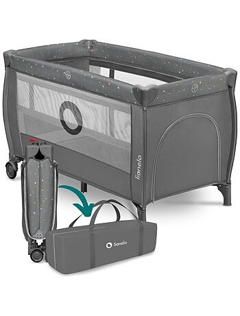 Cuna de viaje 3 en 1 LIONELO Stefi Plus - Parque infantil - Colchón de alta densidad - Ruedas - 0-36