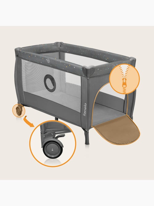 Cuna de viaje 2 en 1 LIONELO Stefi Plus - Parque infantil - Colchón de alta densidad - Ruedas - 0-36 - Kiabi