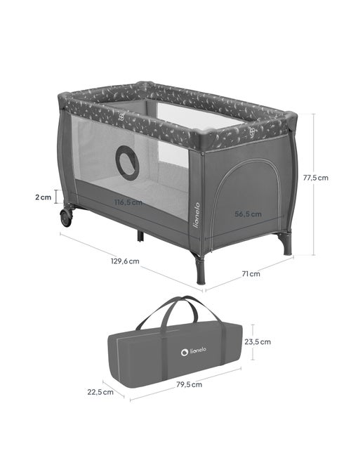 Cuna de viaje 2 en 1 LIONELO Stefi Plus - Parque infantil - Colchón de alta densidad - Ruedas - 0-36 - Kiabi
