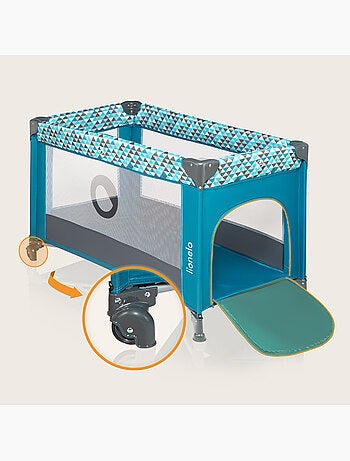 Cuna de viaje 2 en 1 Stefi LIONELO - Parque infantil - 125 x 65 cm - Ruedas - 0-36 meses - Bolsa inc
