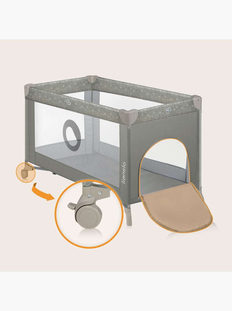 Cuna de viaje 2 en 1 Stefi LIONELO - Parque infantil - 125 x 65 cm - Ruedas - 0-36 meses - Bolsa inc Beige - Kiabi