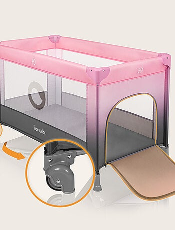 Cuna de viaje 2 en 1 Stefi LIONELO - Parque infantil - 125 x 65 cm - Ruedas - 0-36 meses - Bolsa inc