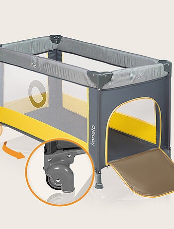 Cuna de viaje 2 en 1 Stefi LIONELO - Parque infantil - 125 x 65 cm - Ruedas - 0-36 meses - Bolsa inc