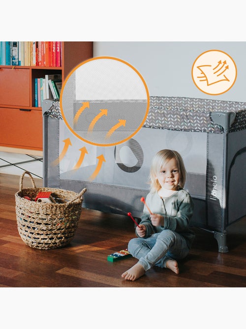 Cuna de viaje 2 en 1 Stefi LIONELO - Parque infantil - 125 x 65 cm - Ruedas - 0-36 meses - Bolsa inc - Kiabi
