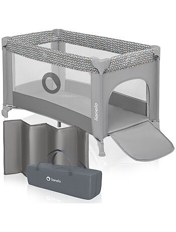 Cuna de viaje 2 en 1 Stefi LIONELO - Parque infantil - 125 x 65 cm - Ruedas - 0-36 meses - Bolsa inc