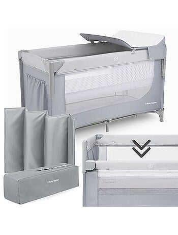 Cuna de viaje 3 en 1 con cambiador, colchón y bolsa, plegable y ajustable para bebé