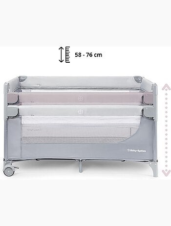 Cuna de viaje 3 en 1 con cambiador, colchón y bolsa, plegable y ajustable para bebé