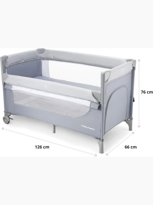 Cuna de viaje 3 en 1 con cambiador, colchón y bolsa, plegable y ajustable para bebé - Kiabi Cuna de viaje 3 en 1 con cambiador, colchón y bolsa, plegable y ajustable para bebé - Kiabi
