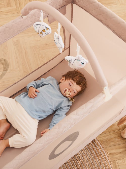 Cuna de viaje 3 en 1 LIONELO Flower - Parque infantil - 0-36 meses - Plegado rápido - Ruedas - Kiabi