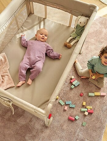 Cuna de viaje 3 en 1 LIONELO Laura - Parque infantil - Colchón de alta densidad - Ruedas - 0-36 mese