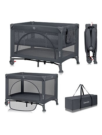 Cuna de viaje 3 en 1 LIONELO Laura - Parque infantil - Colchón de alta densidad - Ruedas - 0-36 mese