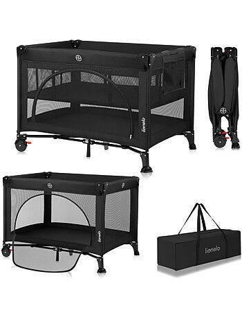 Cuna de viaje 3 en 1 LIONELO Laura - Parque infantil - Colchón de alta densidad - Ruedas - 0-36 mese