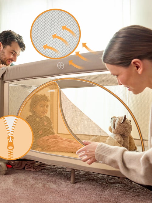 Cuna de viaje 3 en 1 LIONELO Laura - Parque infantil - Colchón de alta densidad - Ruedas - 0-36 mese - Kiabi Cuna de viaje 3 en 1 LIONELO Laura - Parque infantil - Colchón de alta densidad - Ruedas - 0-36 mese - Kiabi